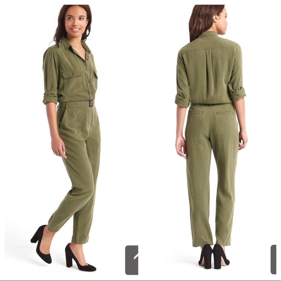 olive green cargo jumpsuit